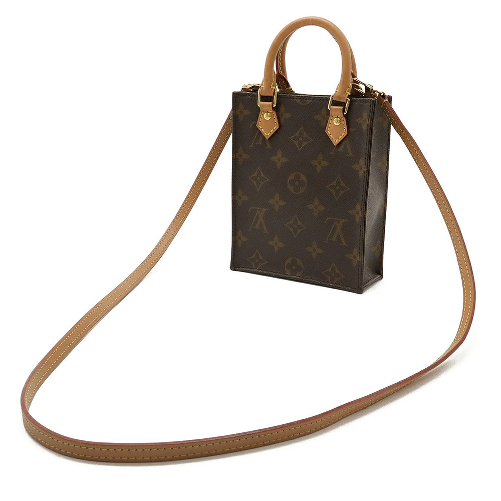 Louis Vuitton Monogram Shoulder Sac Handbag Plat Brown